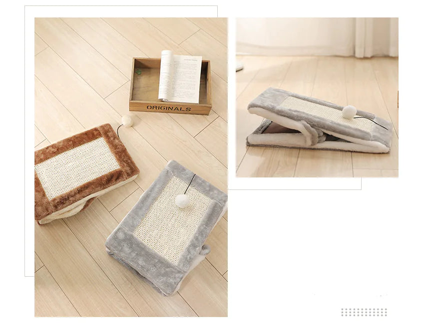 Cat Toy with Scratch Triangle and Climbing Frame