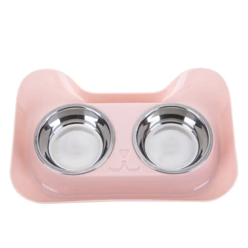 Stainless Steel Double Cat Bowl