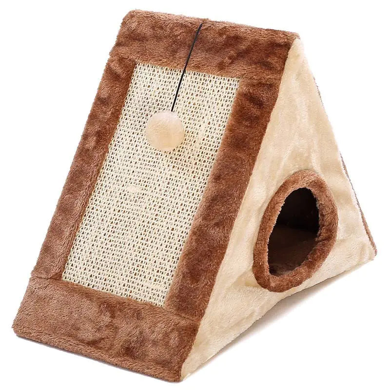Cat Toy with Scratch Triangle and Climbing Frame