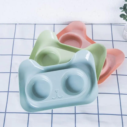 Stainless Steel Double Cat Bowl