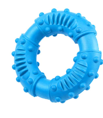 Interactive Rubber Donut Dog Toy