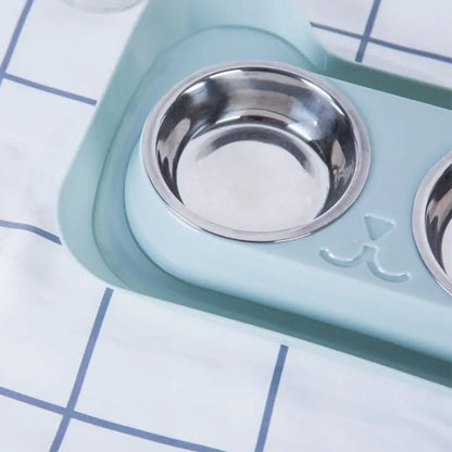 Stainless Steel Double Cat Bowl