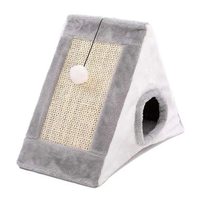 Cat Toy with Scratch Triangle and Climbing Frame